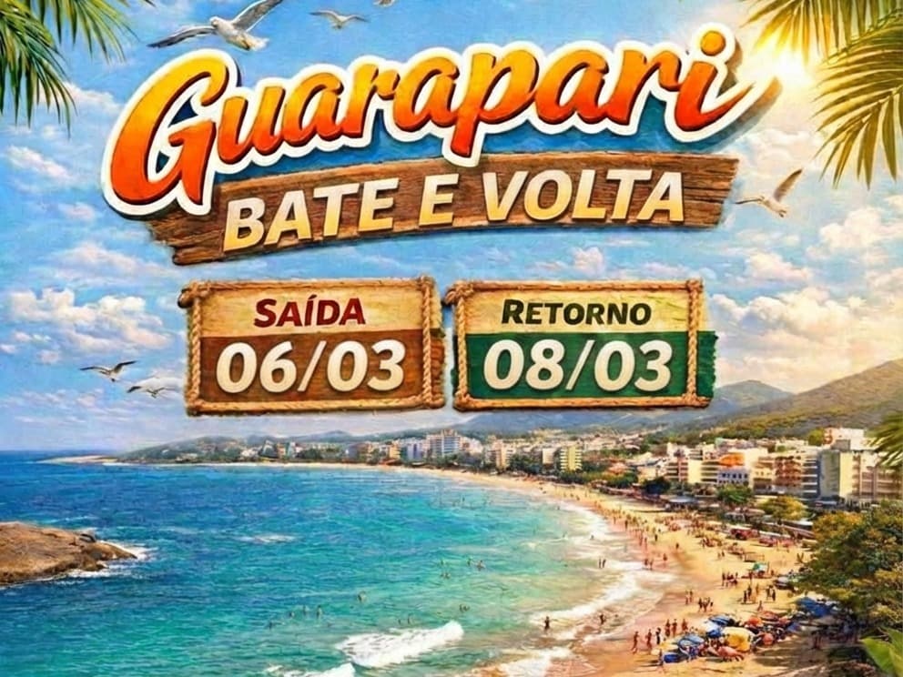 Bate e Volta - Guarapari de 6 a 8 de março 2026