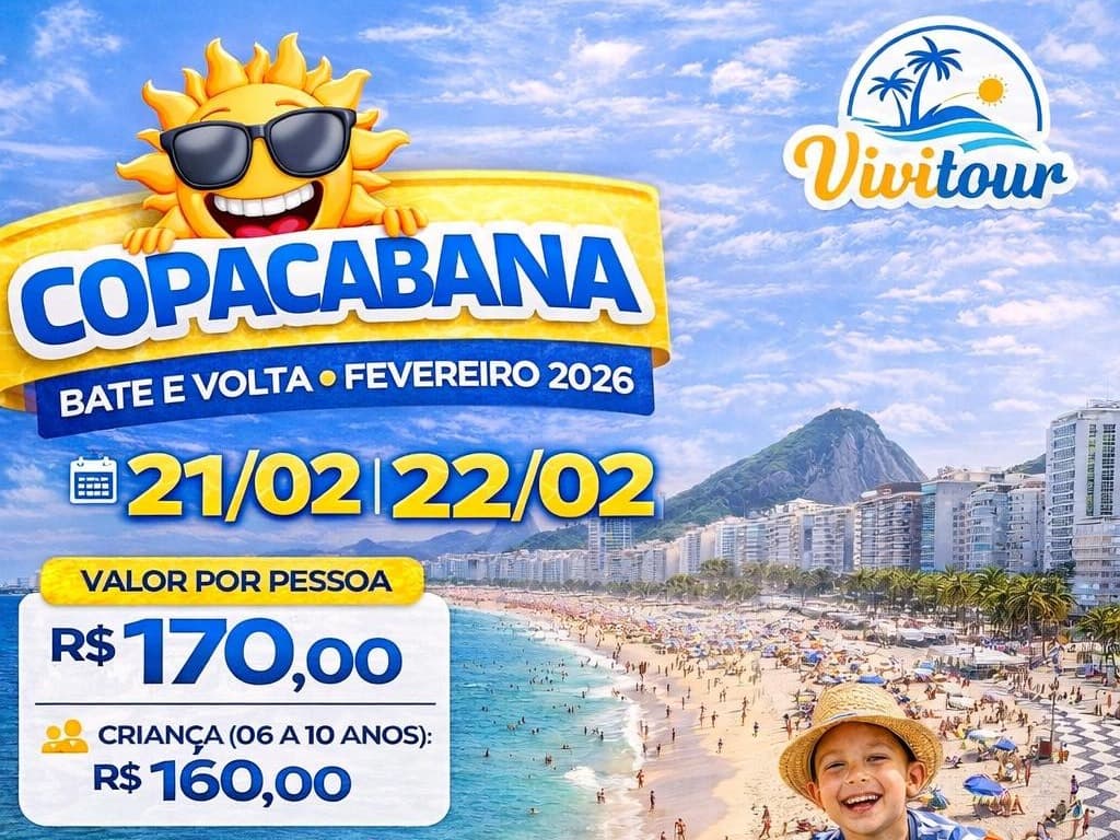 Bate Volta Copacabana de 21 a 22 de fevereiro 2026