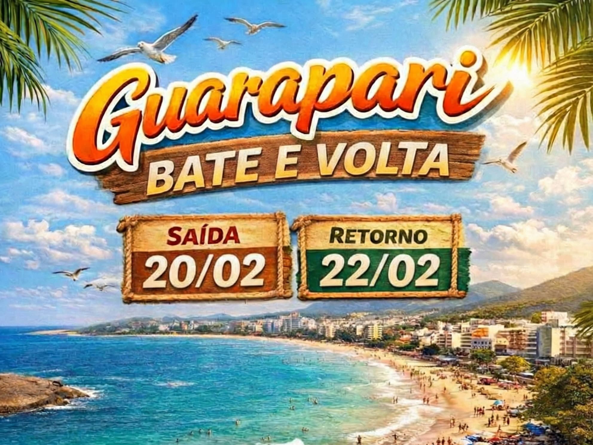 Bate Volta Guarapari - ES de 20 a 22 de fevereiro 2026