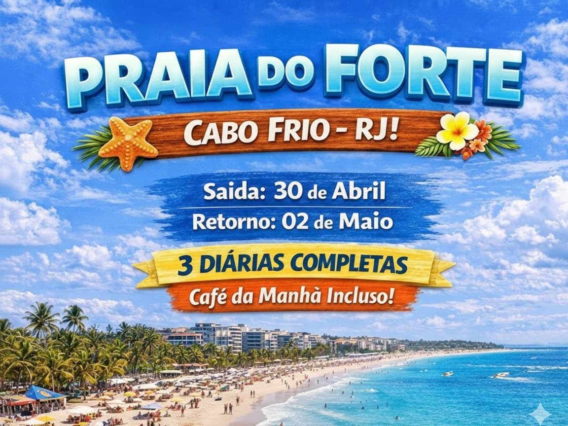 Praia do Forte Cabo Frio (RJ) Feriado do Trabalhador